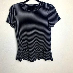 Banana Republic Black and White Striped Tee